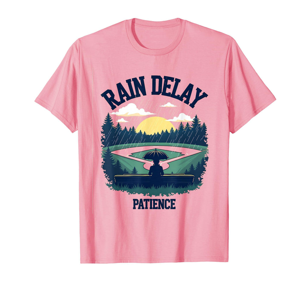 Rain Delay Patience Baseball Mom T-Shirt - Novelty Apparel for Adults - T-Shirt, Sweatshirt, Hoodie