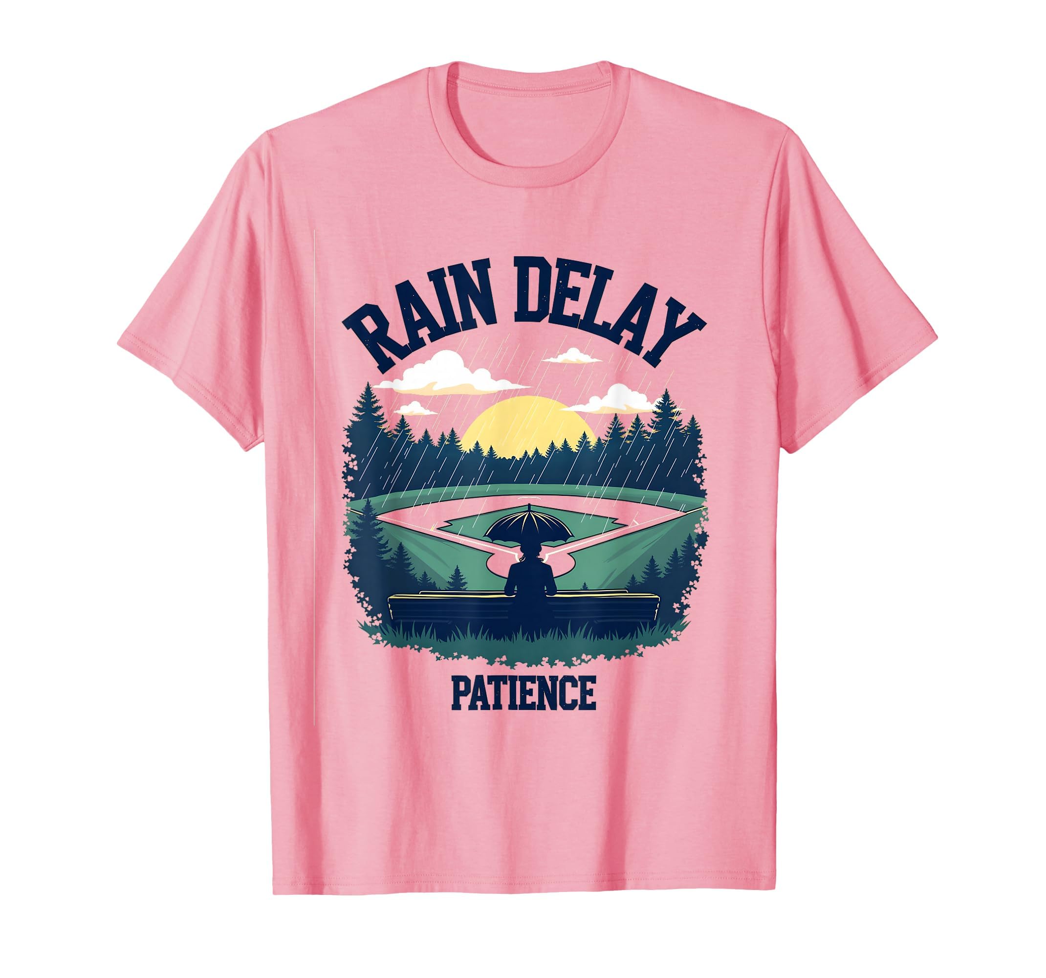 Rain Delay Patience Baseball Mom T-Shirt - Novelty Apparel for Adults - T-Shirt, Sweatshirt, Hoodie