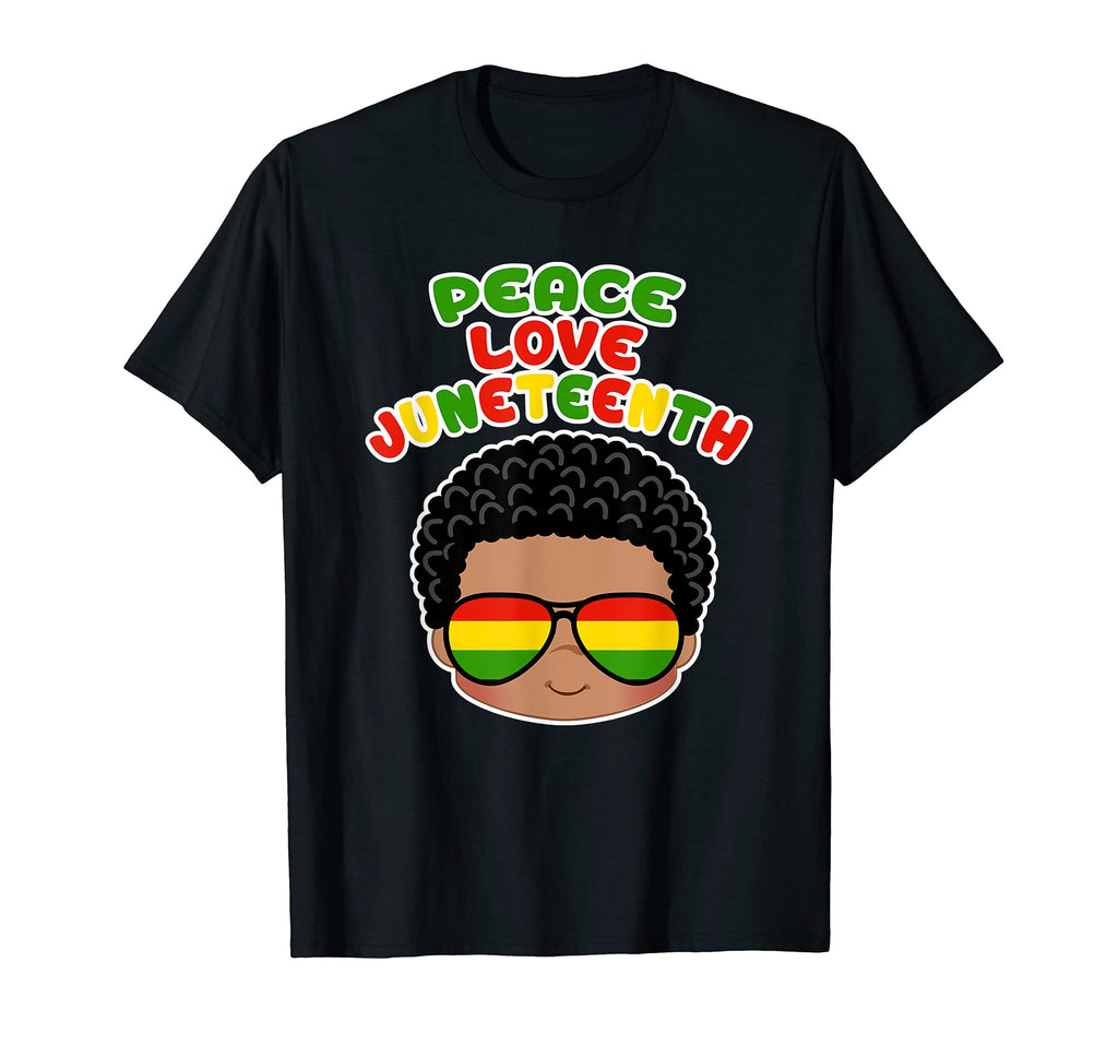 Juneteenth Melanin Black Leader Peace Love T-Shirt - Graphic Print Unisex - T-Shirt, Sweatshirt, Hoodie