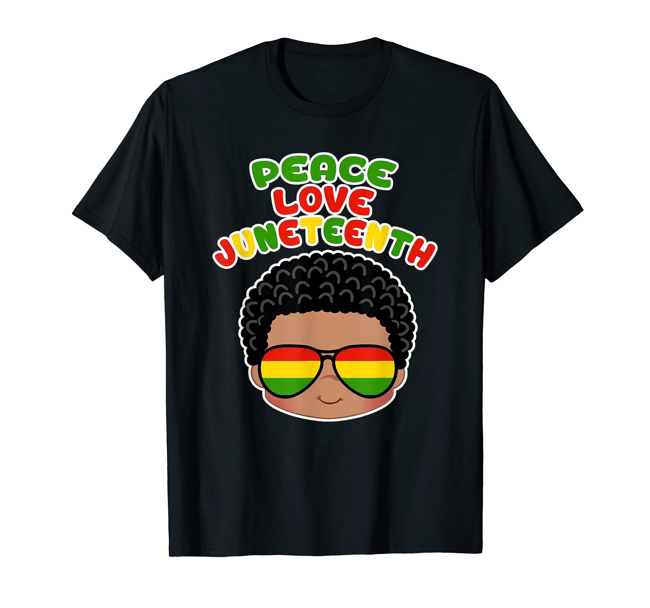 Juneteenth Melanin Black Leader Peace Love T-Shirt - Graphic Print Unisex - T-Shirt, Sweatshirt, Hoodie