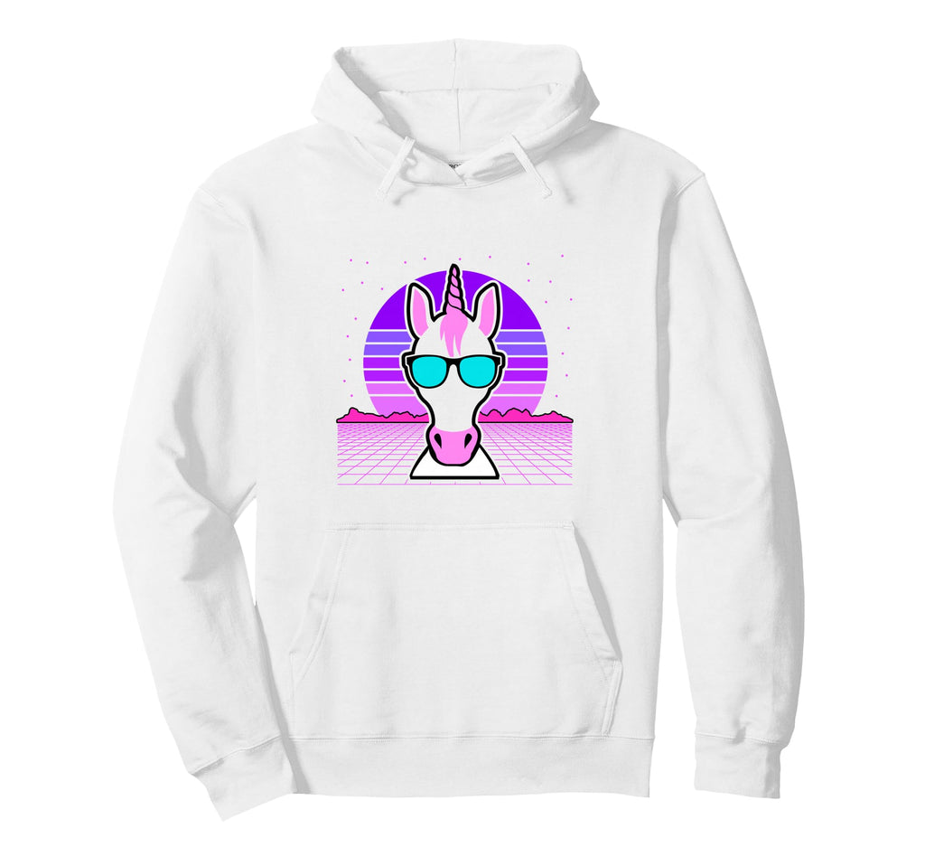 Aesthetic Vaporwave Outfits Unicorn Hoodie - Graphic Print for Adults - T-Shirt, Sweatshirt, Hoodie