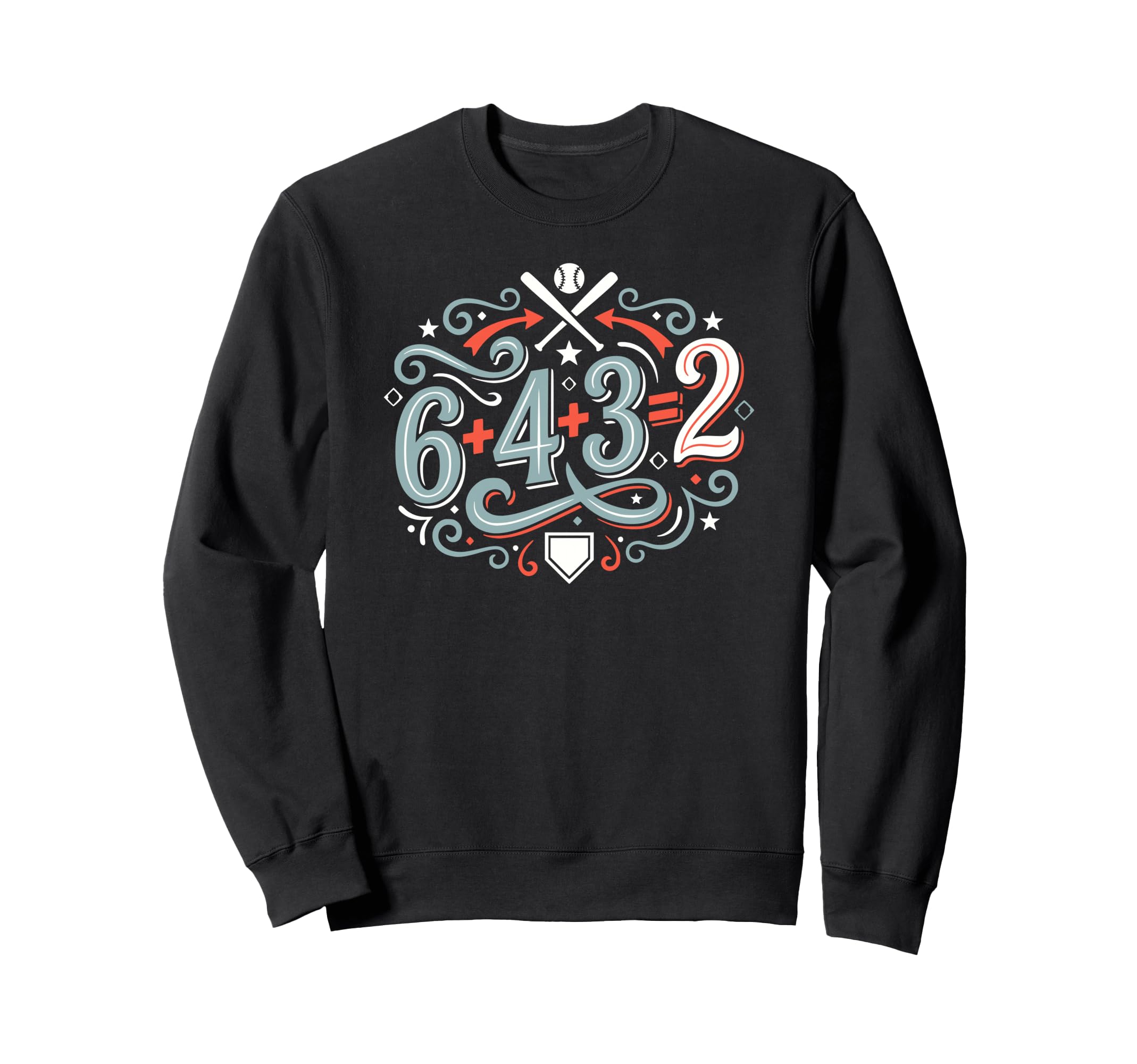 6 4 3 Double Play Funny Baseball Sweatshirt - Casual Everyday Wear Unisex - T-Shirt, Sweatshirt, Hoodie