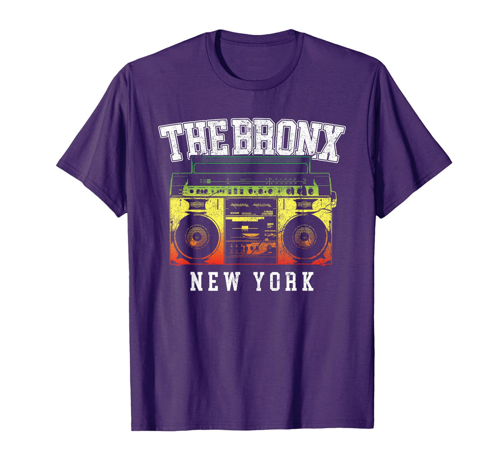 Bronx New York Nyc Boombox Old School Hip T-Shirt - Graphic Print Unisex - T-Shirt, Sweatshirt, Hoodie