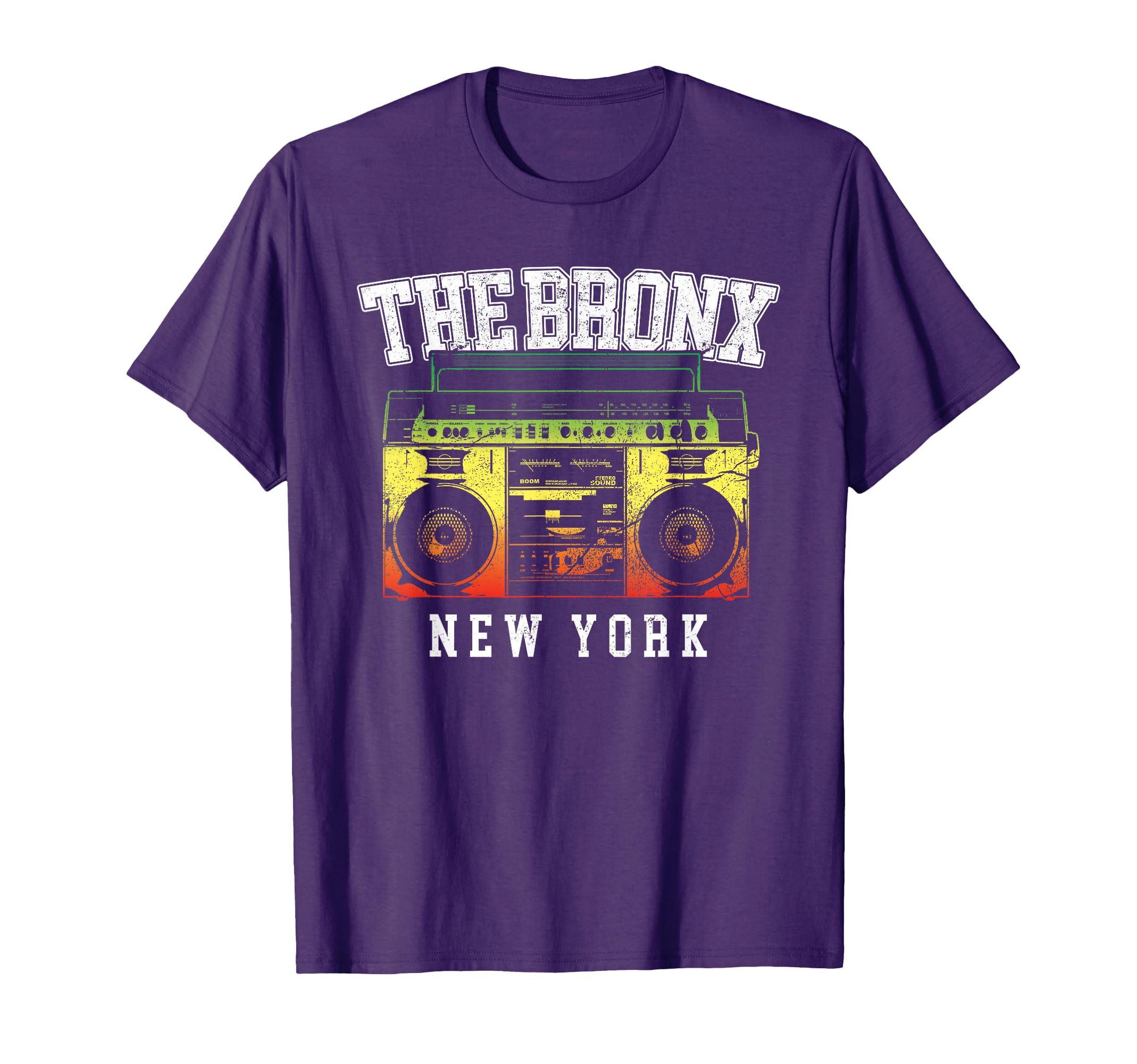 Bronx New York Nyc Boombox Old School Hip T-Shirt - Graphic Print Unisex - T-Shirt, Sweatshirt, Hoodie