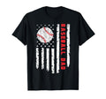 Baseball Dad Usa American Flag Fathers T-Shirt - Graphic Print for Adults - T-Shirt, Sweatshirt, Hoodie