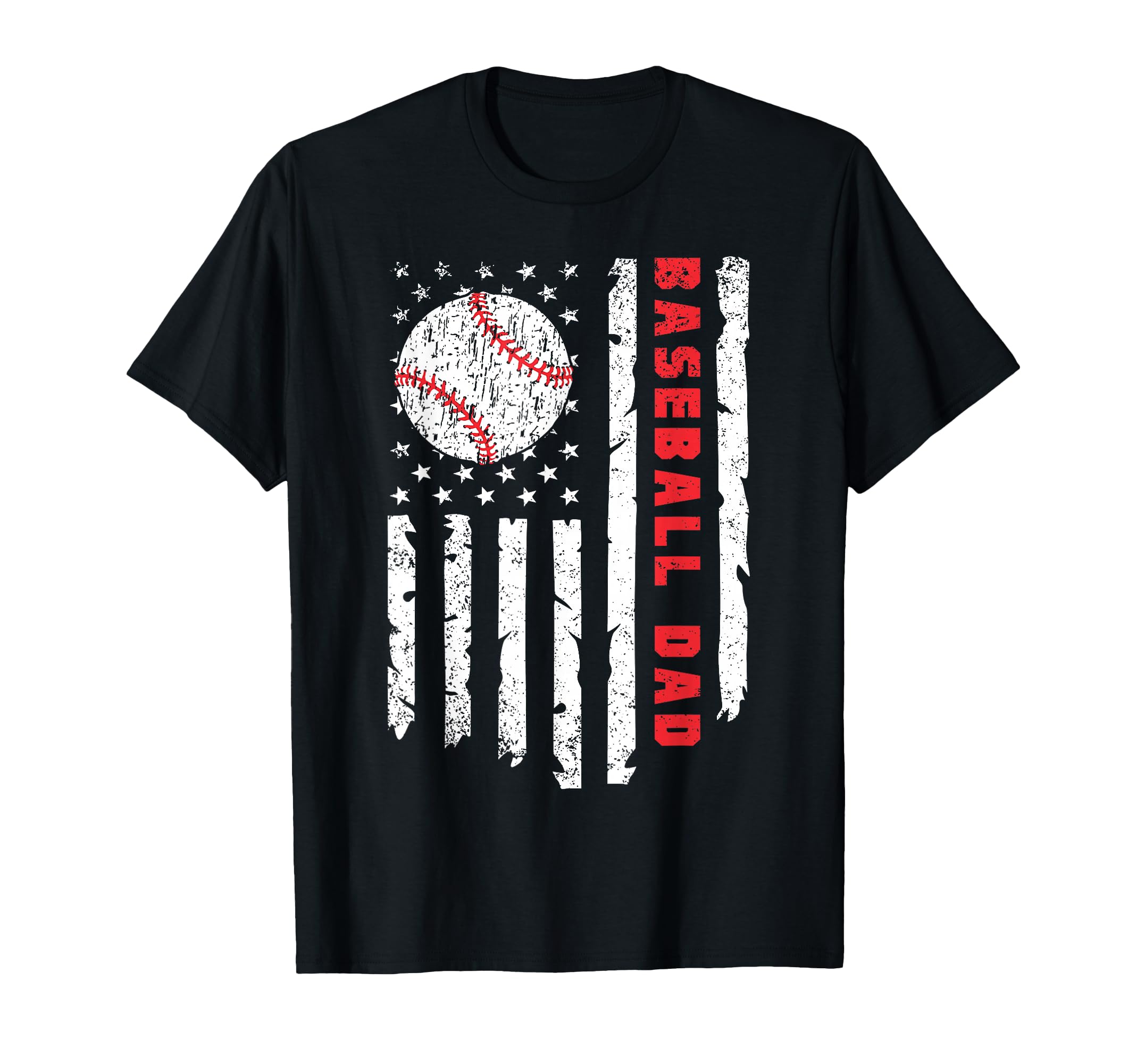 Baseball Dad Usa American Flag Fathers T-Shirt - Graphic Print for Adults - T-Shirt, Sweatshirt, Hoodie