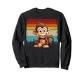 Monkey Distressed Monkey Sweatshirt - Fun Novelty Design for Adults - T-Shirt, Sweatshirt, Hoodie