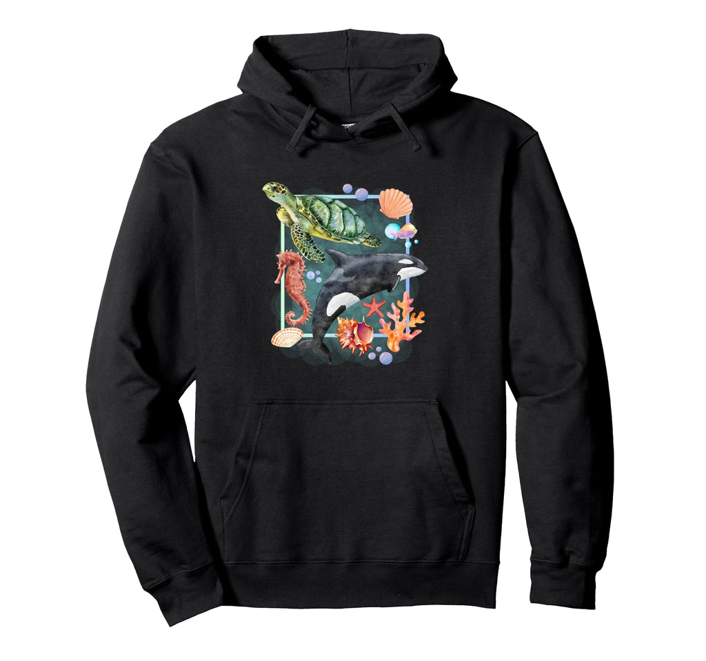 Sea Life Y2K 90S Aesthetic Ocean Aquatic Hoodie - Novelty Apparel Unisex - T-Shirt, Sweatshirt, Hoodie