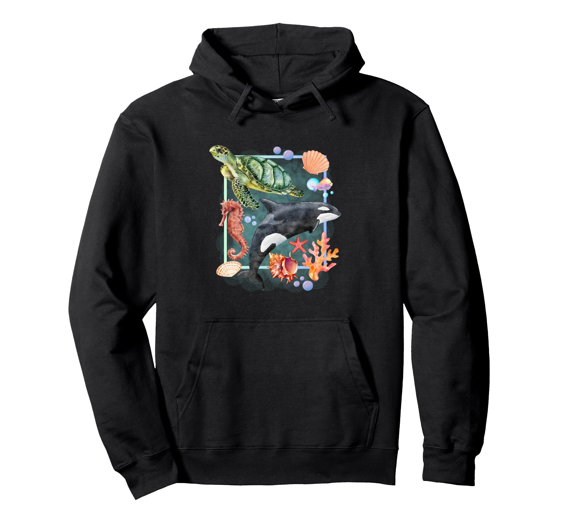 Sea Life Y2K 90S Aesthetic Ocean Aquatic Hoodie - Novelty Apparel Unisex - T-Shirt, Sweatshirt, Hoodie