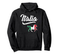 Italia Flag Horse Italian Italy Distressed Hoodie - Graphic Print Unisex - T-Shirt, Sweatshirt, Hoodie