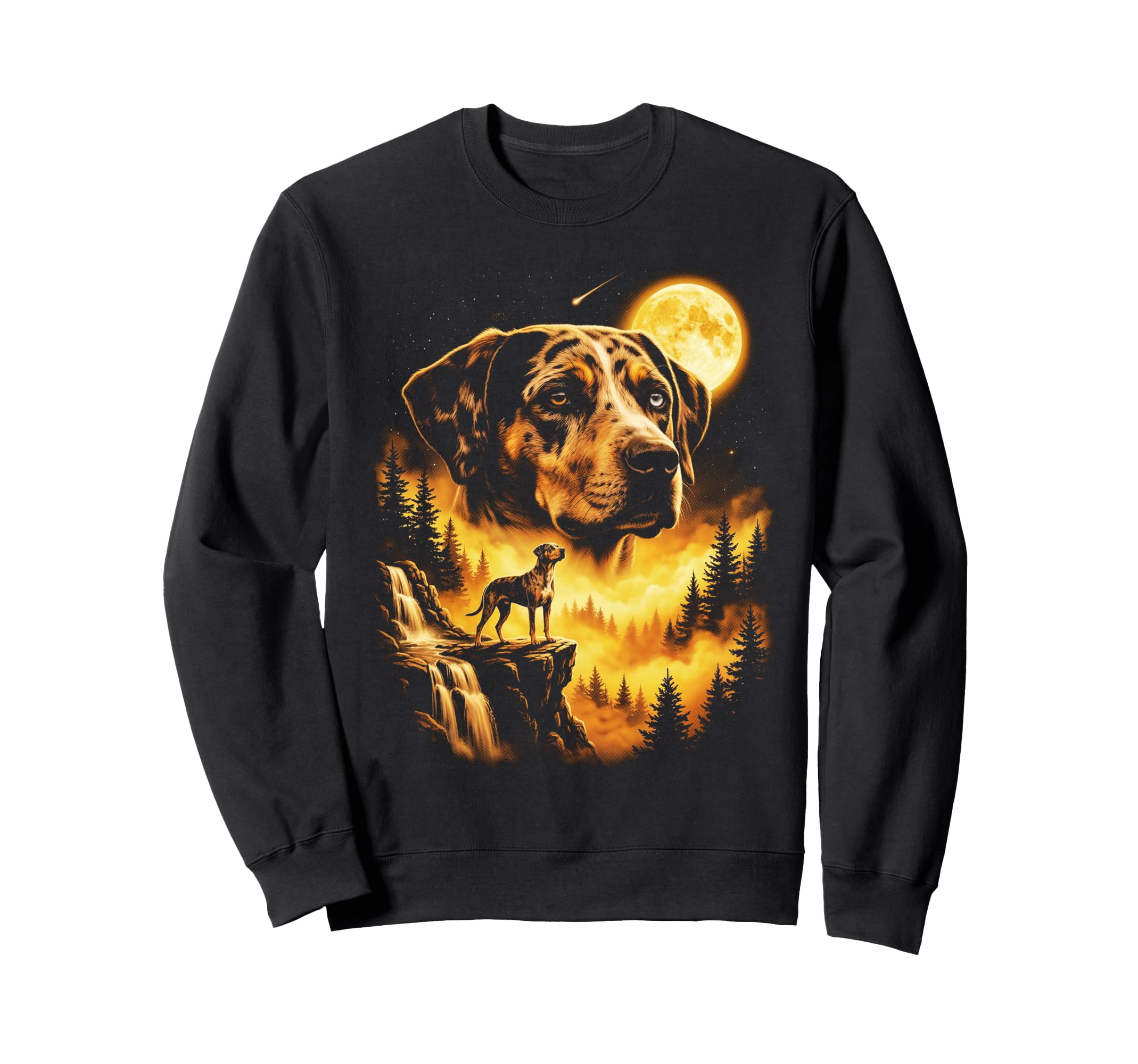 Funny Catahoula Leopard Dog Howling Sweatshirt - Unique Graphic for Adults - T-Shirt, Sweatshirt, Hoodie