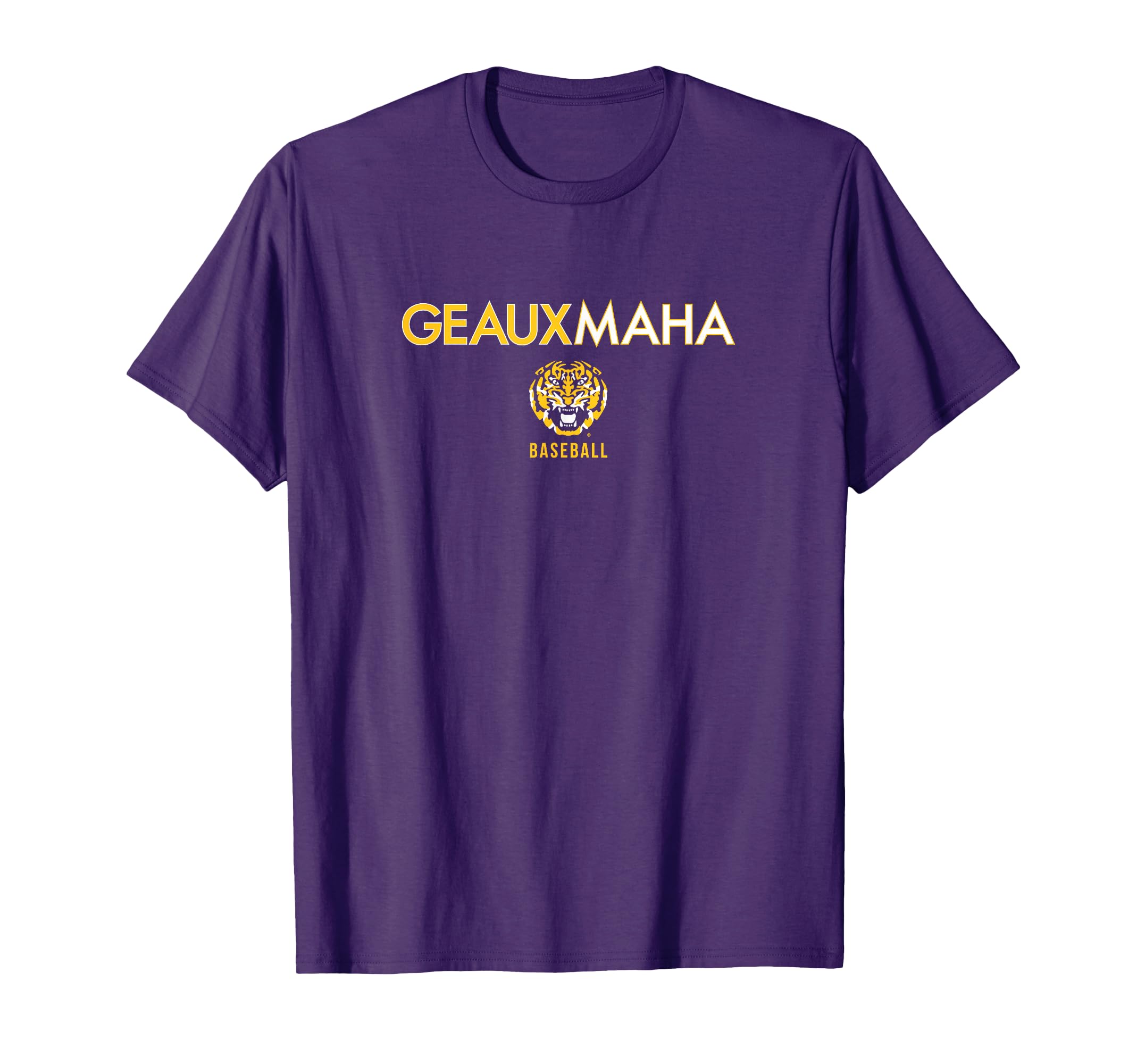 Geauxmaha Lsu Tigers Baseball T-Shirt - Minimalist Print for Adults - T-Shirt, Sweatshirt, Hoodie
