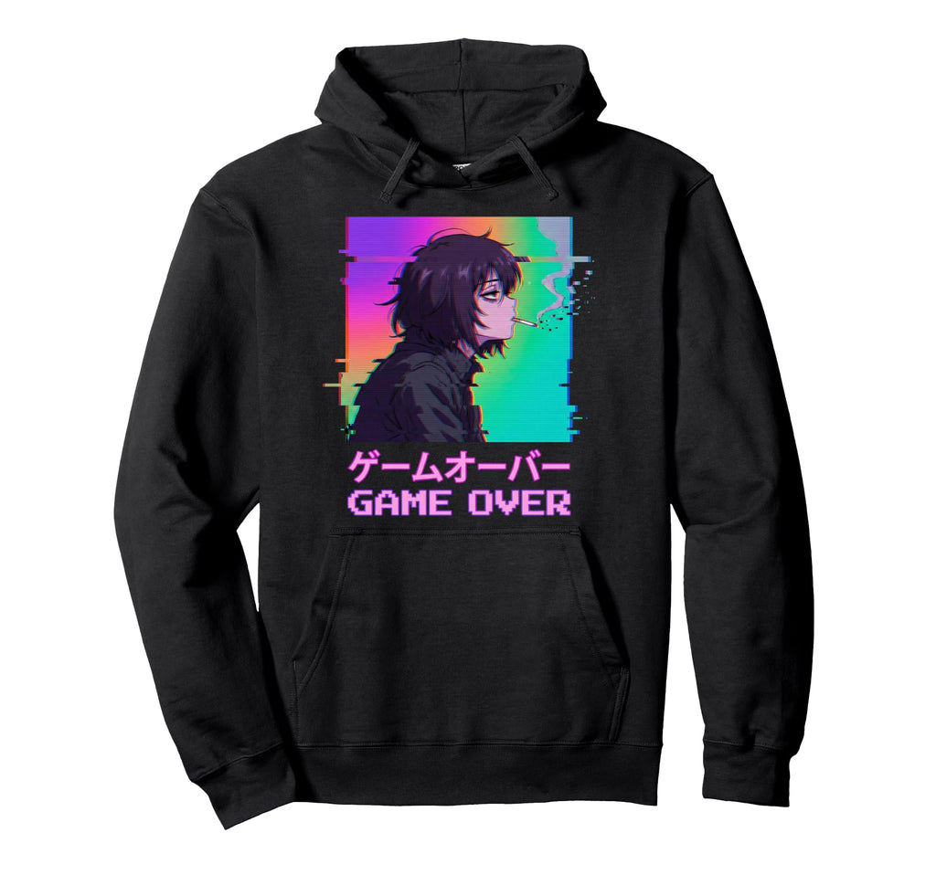 Indie Old Aesthetic Vaporwave Sad Anime Hoodie - Minimalist Print Unisex - T-Shirt, Sweatshirt, Hoodie
