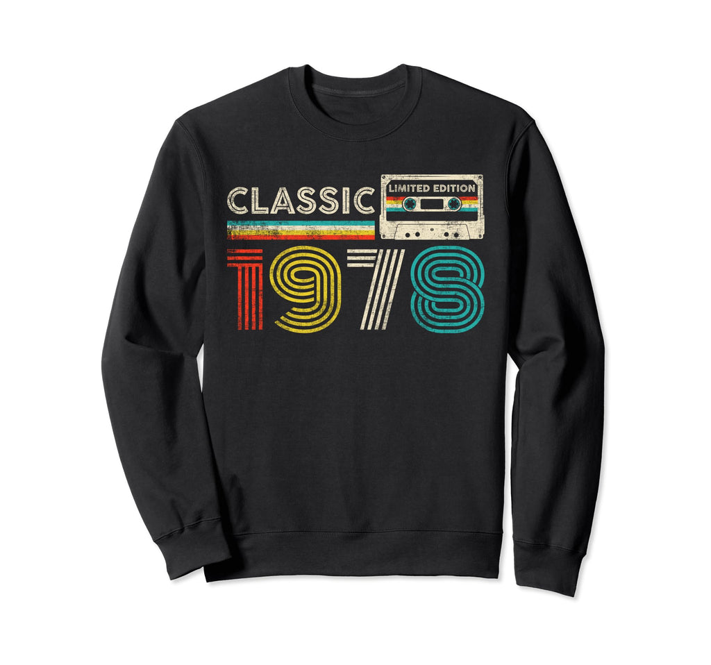 1978 1978 Cassette Tape Birthday Sweatshirt - Fun Novelty Design Men Women - T-Shirt, Sweatshirt, Hoodie