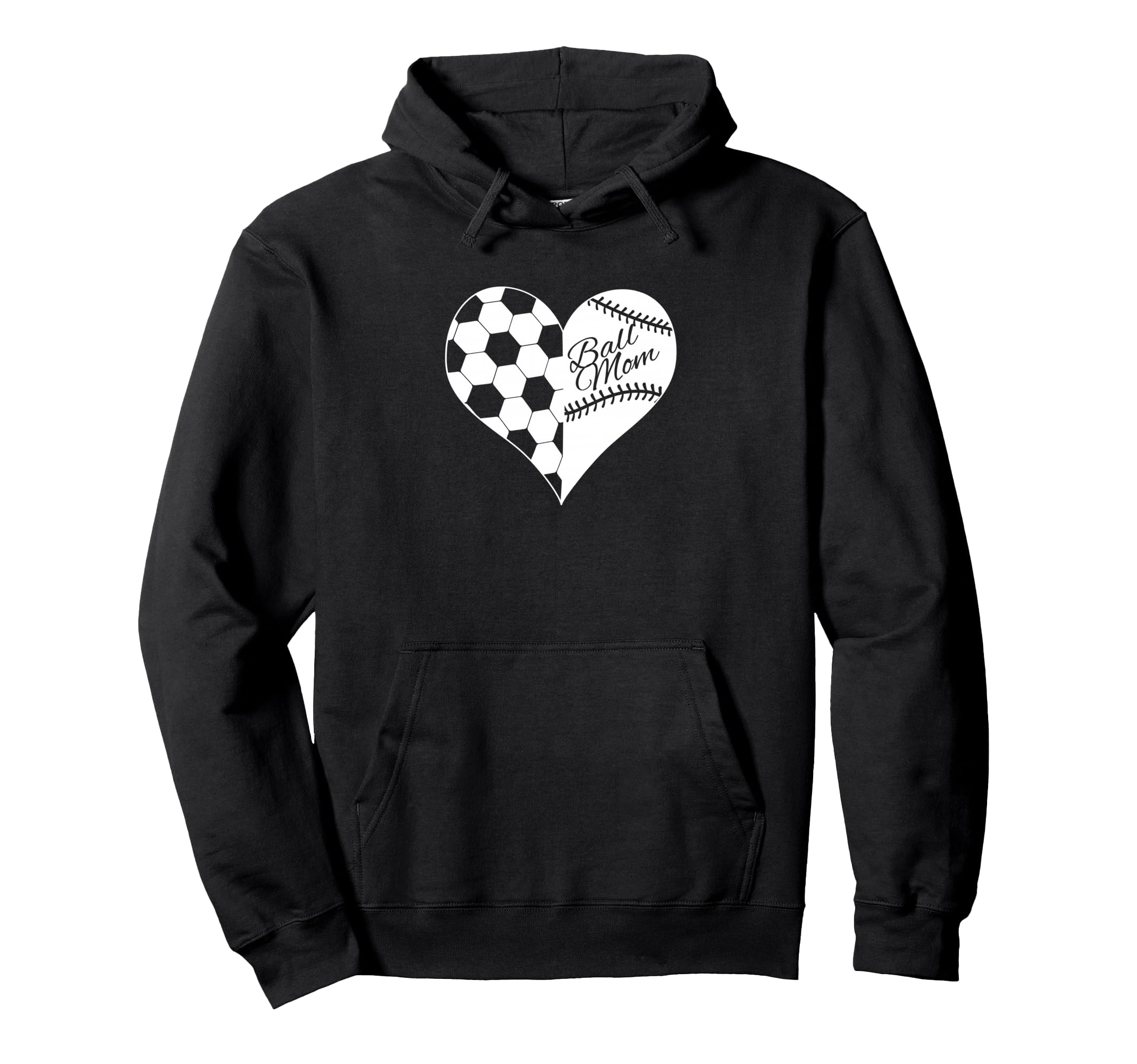 Baseball Laces Soccer Ball Pattern Hoodie - Fun Novelty Design for Adults - T-Shirt, Sweatshirt, Hoodie