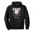 Game Day Baseball Game Day Heart Hoodie - Novelty Apparel Men Women - T-Shirt, Sweatshirt, Hoodie