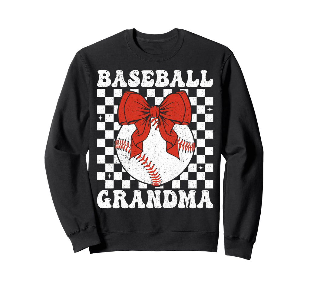 Baseball Grandma Coquette Bow Game Sweatshirt - Minimalist Print Unisex - T-Shirt, Sweatshirt, Hoodie