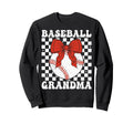 Baseball Grandma Coquette Bow Game Sweatshirt - Minimalist Print Unisex - T-Shirt, Sweatshirt, Hoodie
