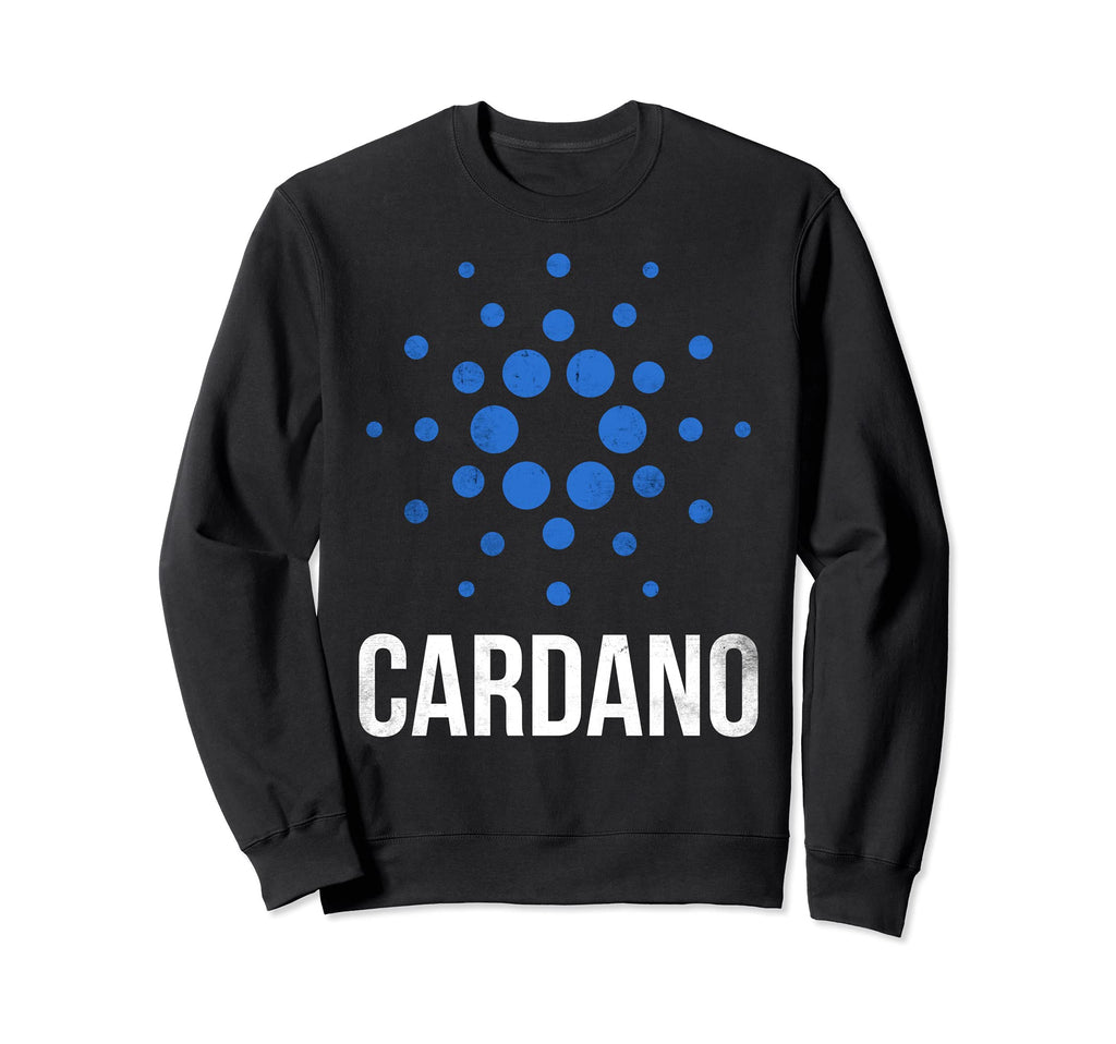 Cardano Ada Distressed Crypto Sweatshirt - Minimalist Print Men Women - T-Shirt, Sweatshirt, Hoodie
