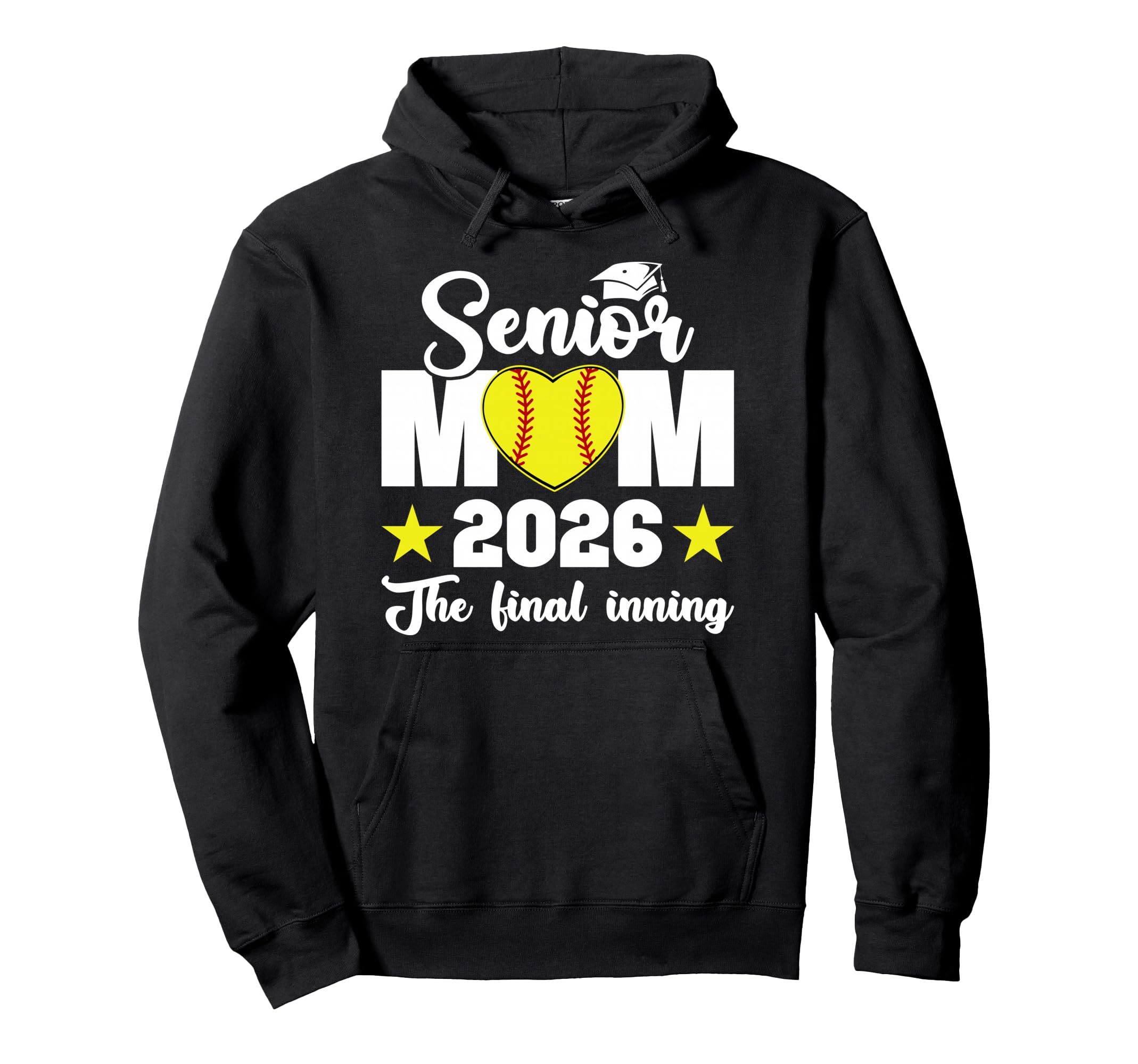 Softball Senior Mom 2026 Final Inning Hoodie - Custom Art Print Unisex - T-Shirt, Sweatshirt, Hoodie