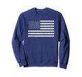 Usa Flag Distressed Patriotic Sweatshirt - Minimalist Print Men Women - T-Shirt, Sweatshirt, Hoodie