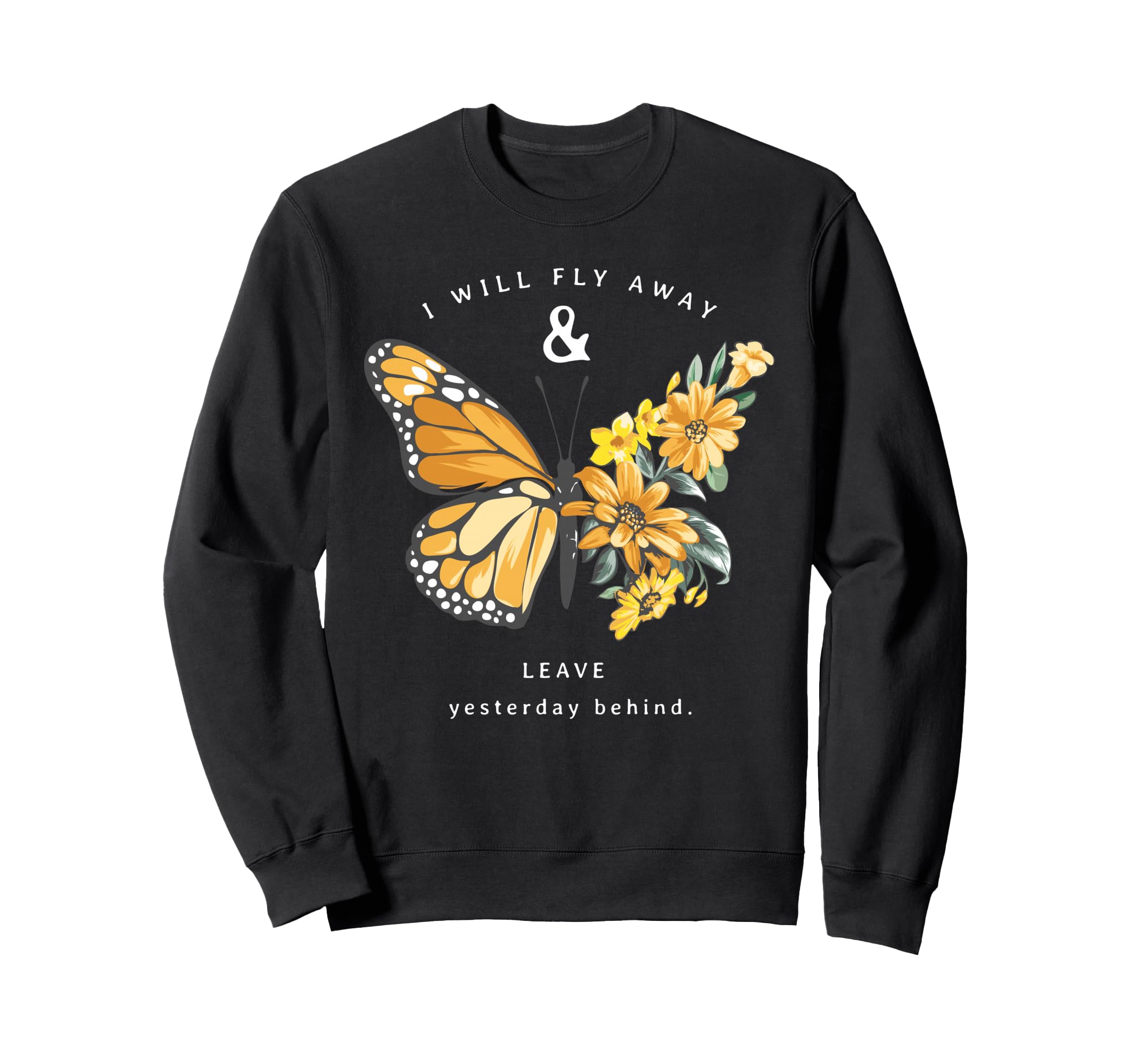 Butterfly Fly Away Y2K Grunge Sweatshirt - Streetwear Style Men Women - T-Shirt, Sweatshirt, Hoodie