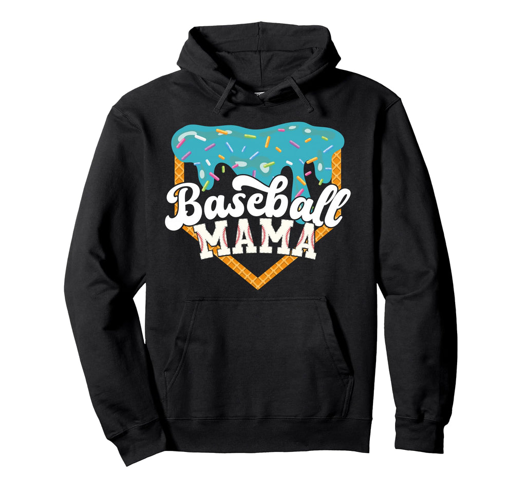 Baseball Mama Drip Ice Cream Hoodie - Aesthetic Graphic Men Women - T-Shirt, Sweatshirt, Hoodie
