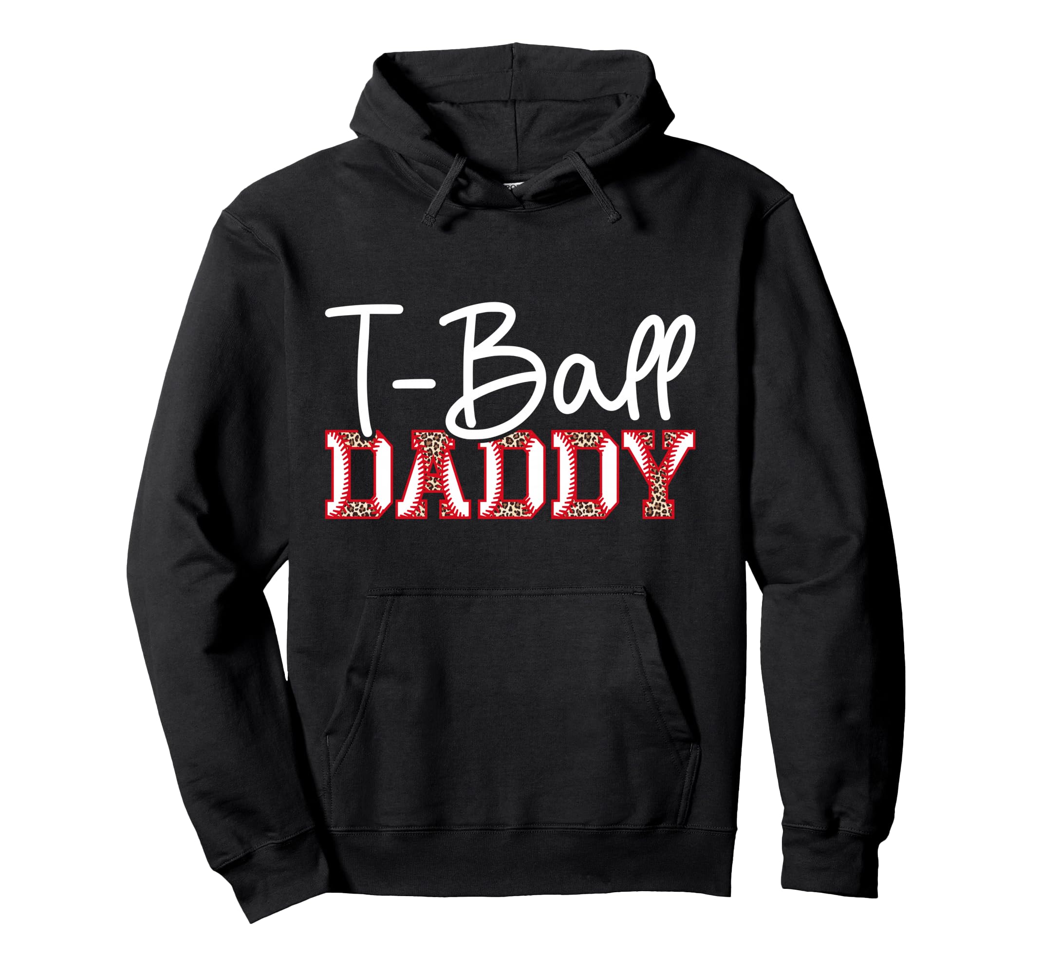 T Ball Daddy Leopard Baseball T Ball Hoodie - Custom Art Print Men Women - T-Shirt, Sweatshirt, Hoodie
