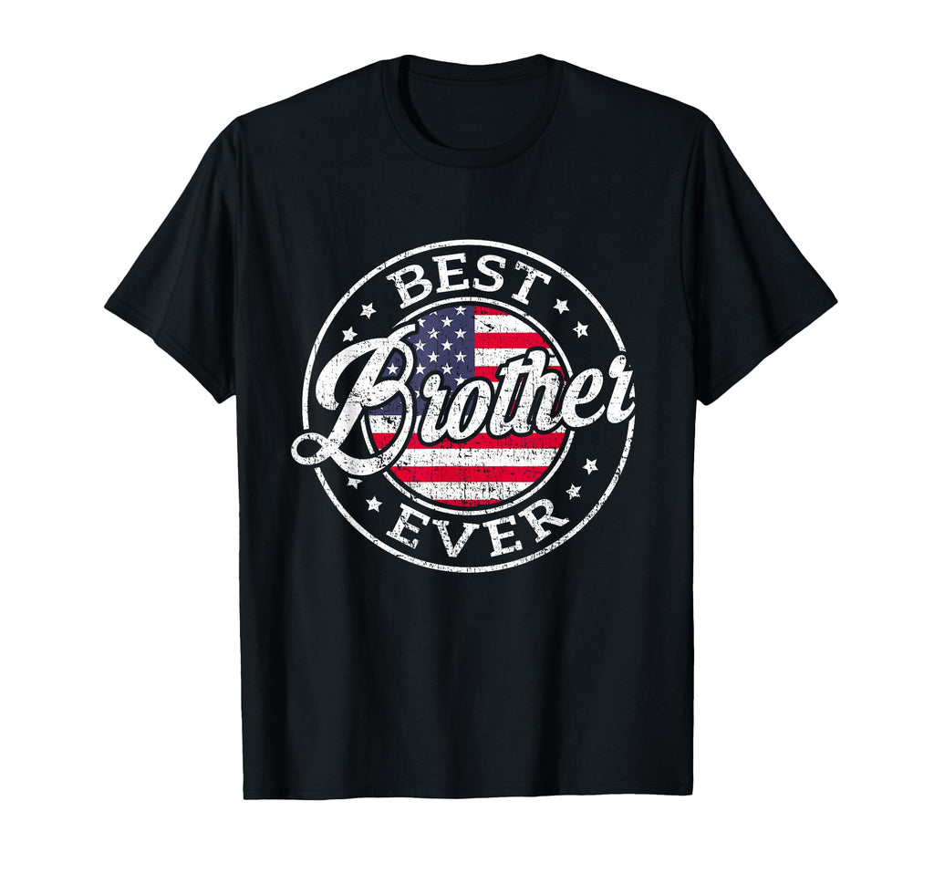 Best Brother Ever Usa Flag Family T-Shirt - Custom Art Print Unisex - T-Shirt, Sweatshirt, Hoodie
