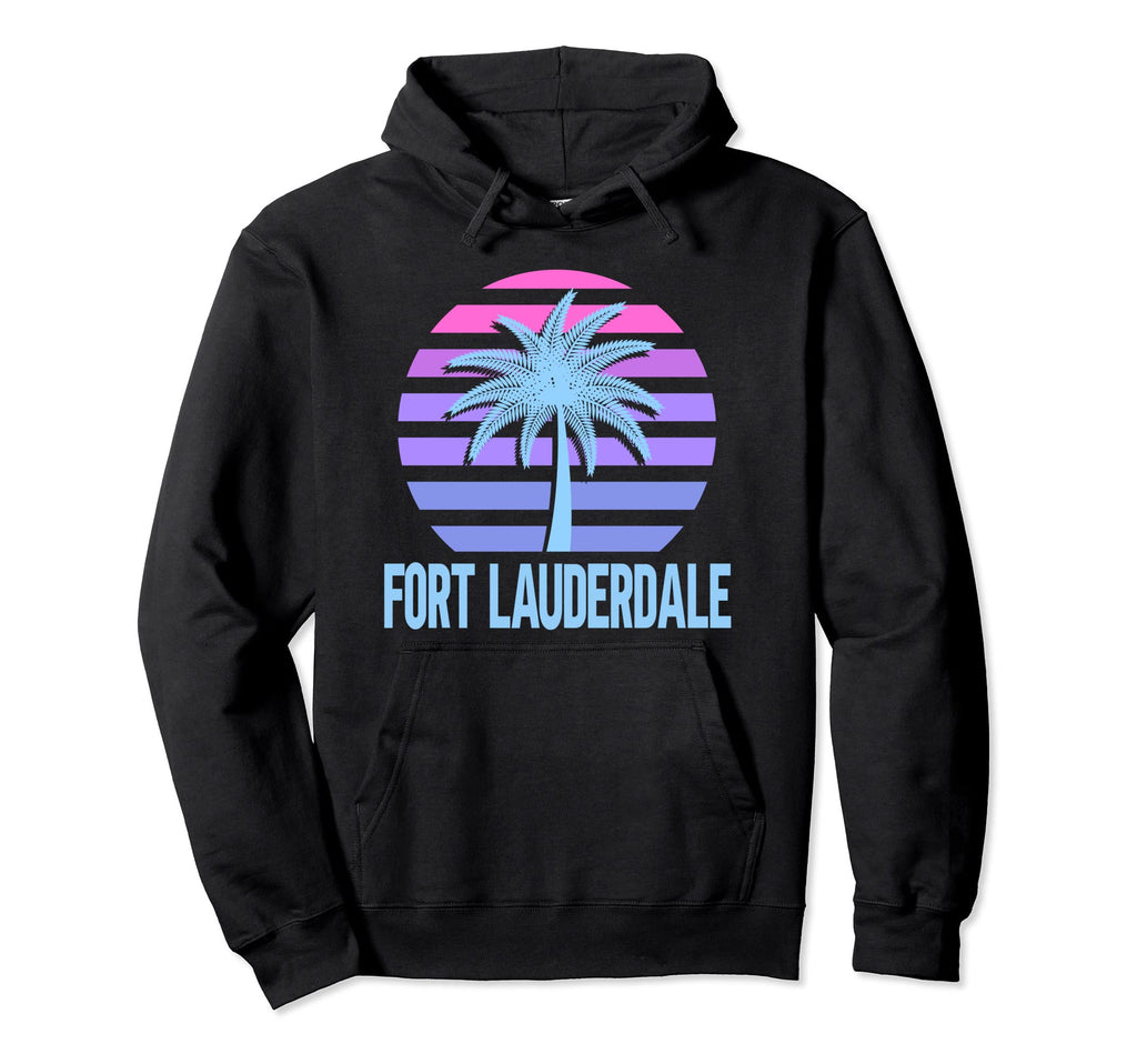 Fort Lauderdale Vacation Vaporwave Hoodie - Casual Everyday Wear Men Women - T-Shirt, Sweatshirt, Hoodie