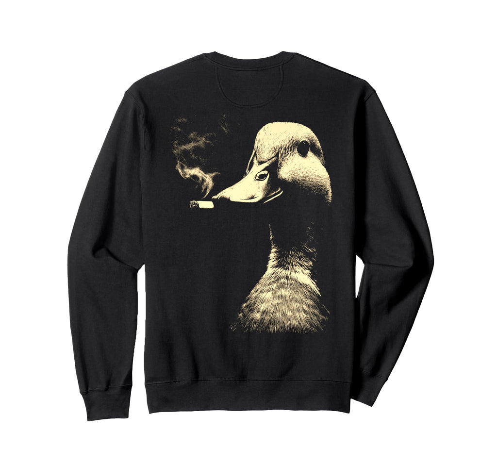Funny Grunge Smoking Duck Animal Sweatshirt - Fun Novelty Design Men Women - T-Shirt, Sweatshirt, Hoodie