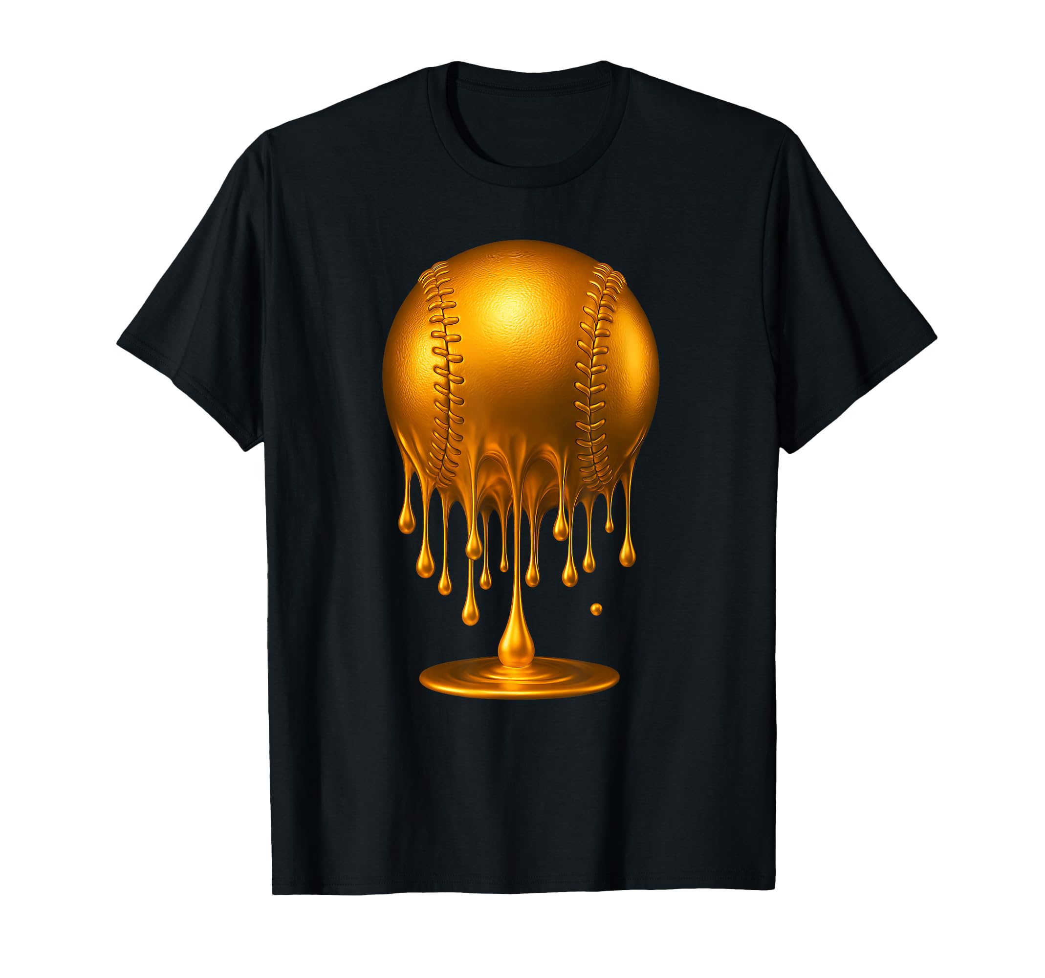 Dripping Gold Baseball Respect Drip T-Shirt - Aesthetic Graphic for Adults - T-Shirt, Sweatshirt, Hoodie