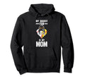 My Biggest Fan Is My Mom Softball Ball Hoodie - Graphic Print for Adults - T-Shirt, Sweatshirt, Hoodie