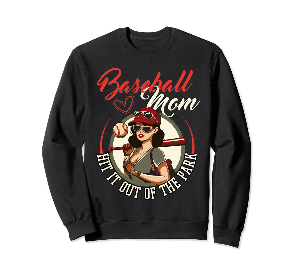 Baseball Mom Sweatshirt - Aesthetic Graphic Unisex - T-Shirt, Sweatshirt, Hoodie