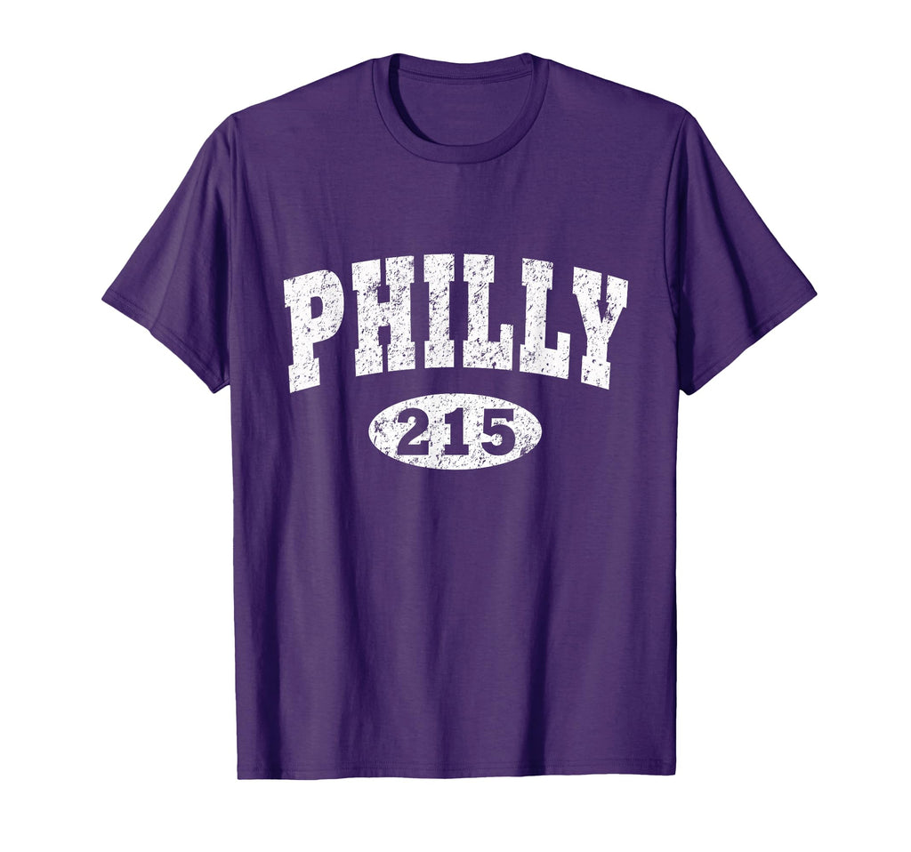 Philly 215 Reppin Philadelphia Distressed T-Shirt - Minimalist Print Unisex - T-Shirt, Sweatshirt, Hoodie