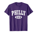 Philly 215 Reppin Philadelphia Distressed T-Shirt - Minimalist Print Unisex - T-Shirt, Sweatshirt, Hoodie