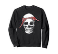 Hiphop Skull Red Do Rag Bandana Sweatshirt - Casual Everyday Wear Unisex - T-Shirt, Sweatshirt, Hoodie