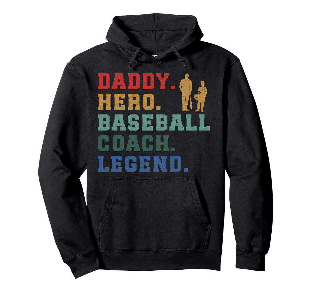 Daddy Hero Baseball Dad Baseball Player Hoodie - Custom Art Print Unisex - T-Shirt, Sweatshirt, Hoodie