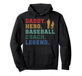 Daddy Hero Baseball Dad Baseball Player Hoodie - Custom Art Print Unisex - T-Shirt, Sweatshirt, Hoodie