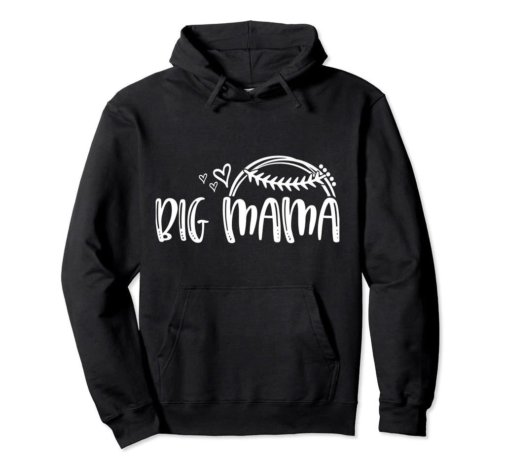 Baseball Softball Tball Big Mama Heart Hoodie - Aesthetic Graphic Unisex - T-Shirt, Sweatshirt, Hoodie
