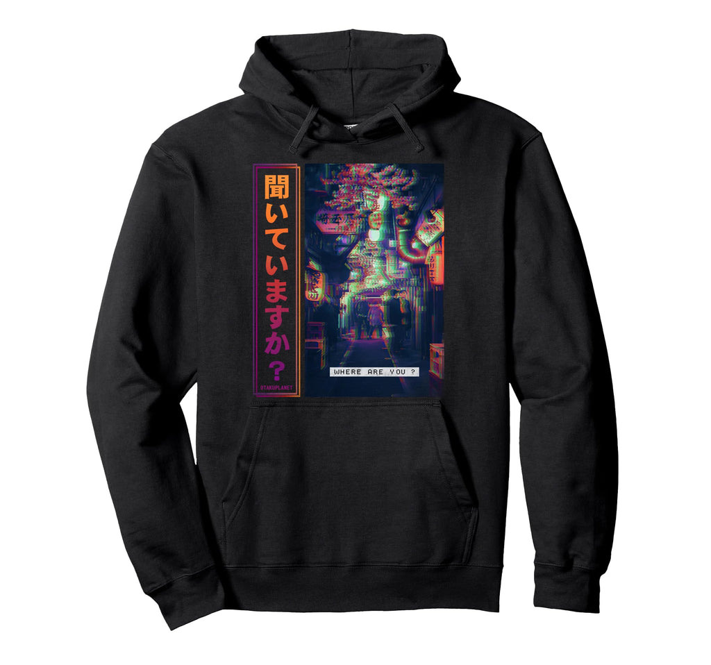Japan Cyberpunk Art Vaporwave Glitch Art Hoodie - Unique Graphic Unisex - T-Shirt, Sweatshirt, Hoodie