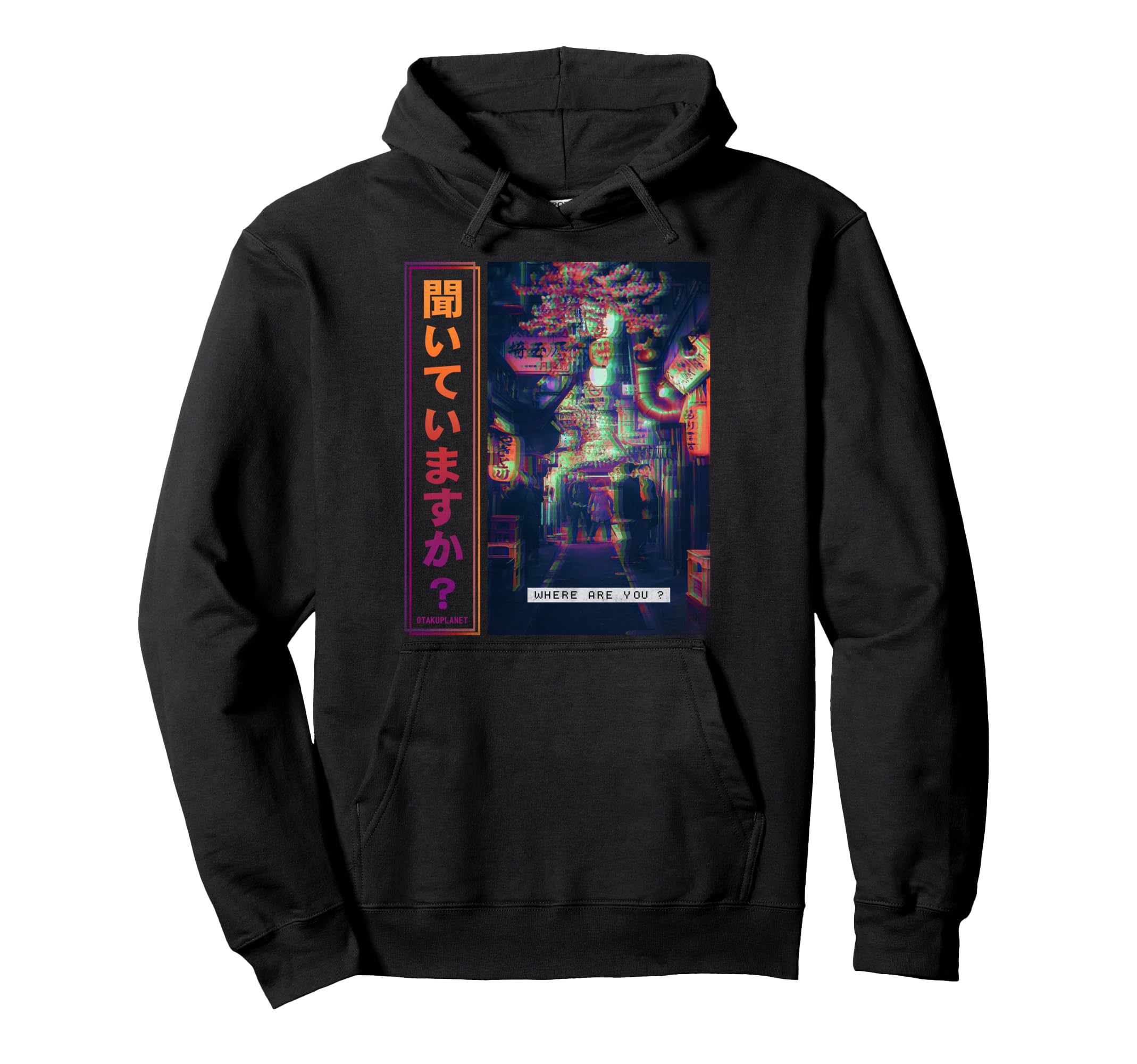 Japan Cyberpunk Art Vaporwave Glitch Art Hoodie - Unique Graphic Unisex - T-Shirt, Sweatshirt, Hoodie