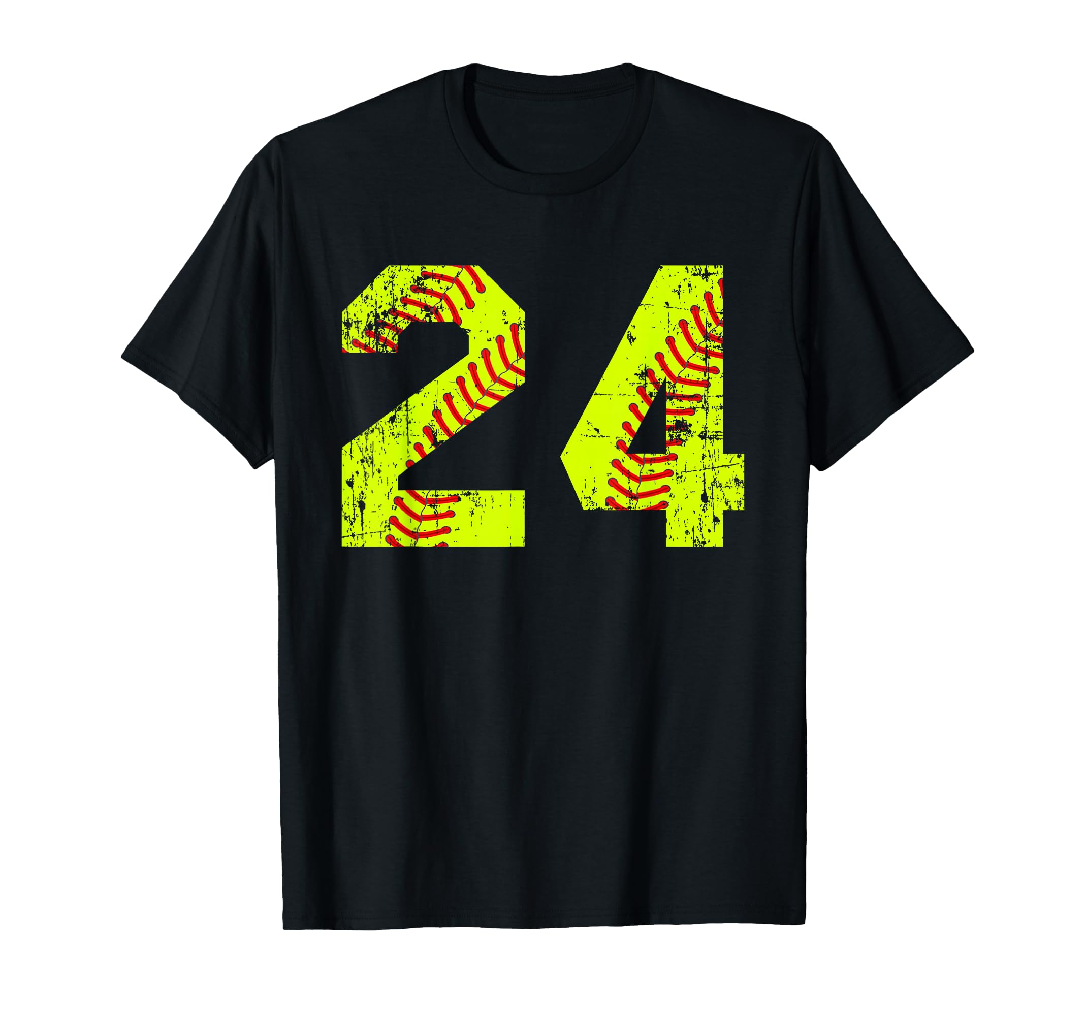 Softball 24 Jersey Number T-Shirt - Custom Art Print Unisex - T-Shirt, Sweatshirt, Hoodie