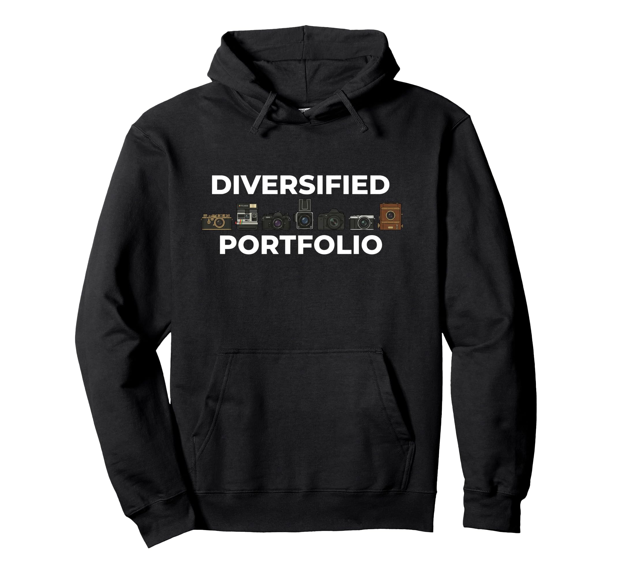 Diversified Portfolio Camera Photographer Hoodie - Unique Graphic Men Women - T-Shirt, Sweatshirt, Hoodie