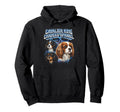Cavalier King Charles Spaniel 80S Dog Hoodie - Novelty Apparel for Adults - T-Shirt, Sweatshirt, Hoodie