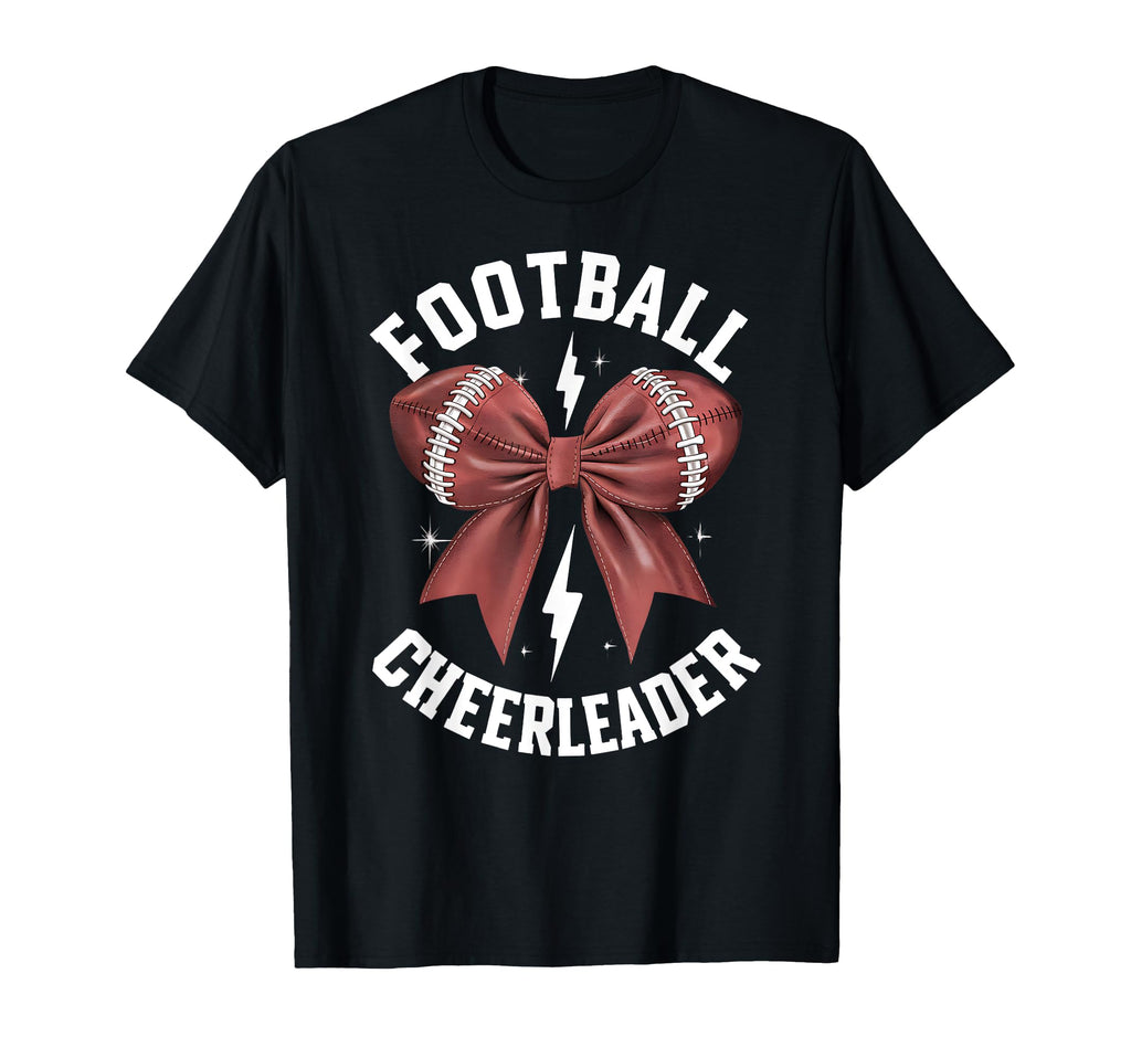 Womens Moms Coquette Bow Football Lover T-Shirt - Graphic Print Unisex - T-Shirt, Sweatshirt, Hoodie