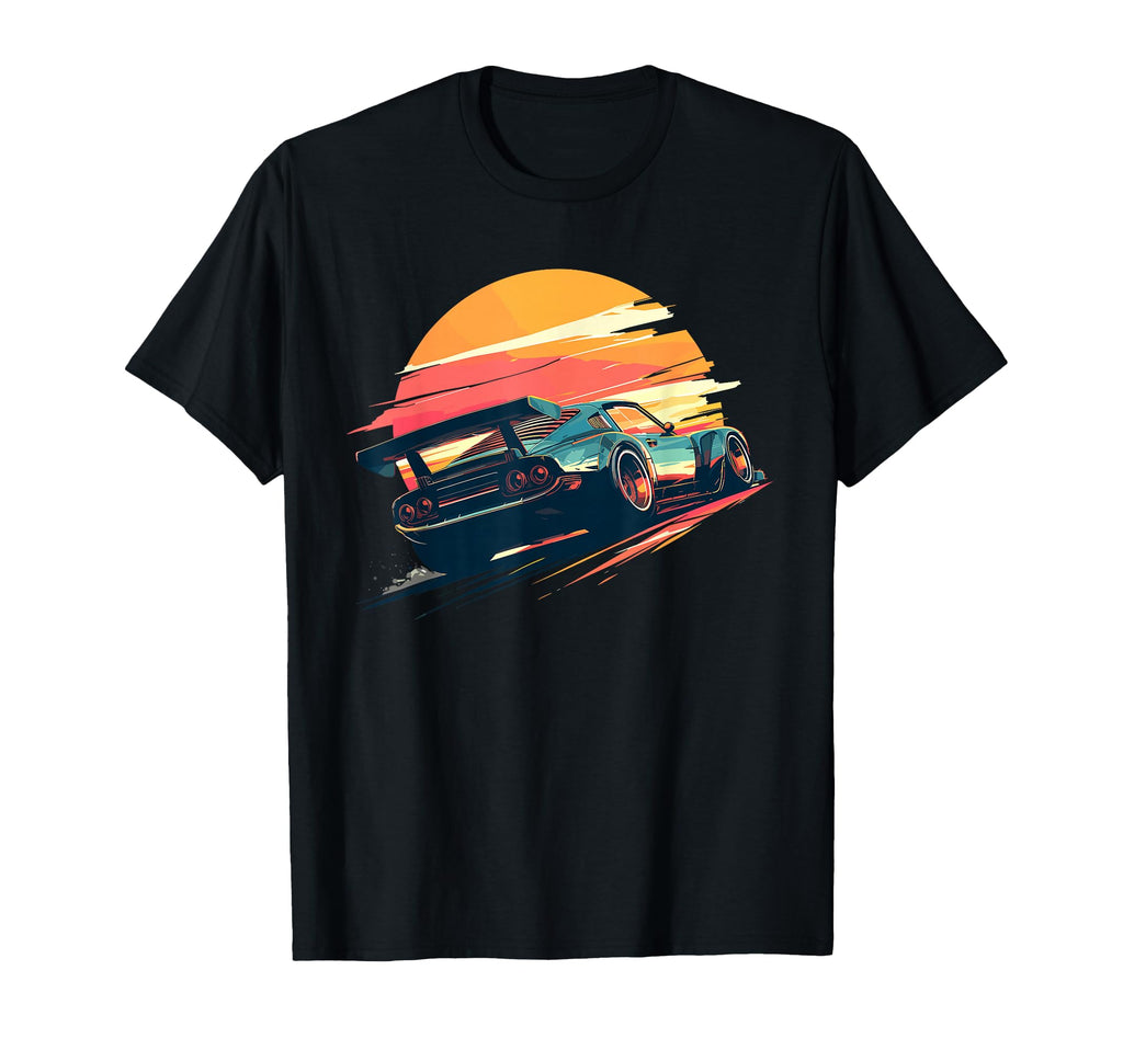 Sunset Speedster Race Car Enthusiast T-Shirt - Graphic Print Unisex - T-Shirt, Sweatshirt, Hoodie