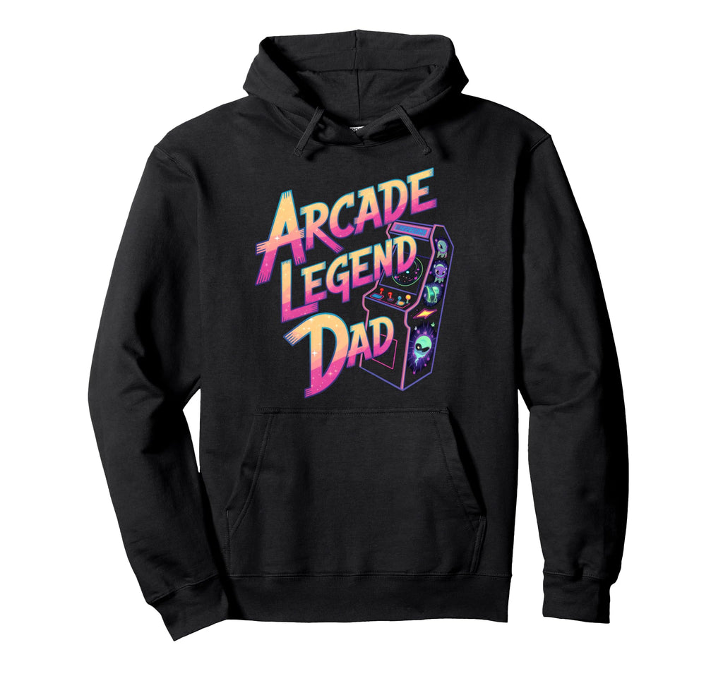 Arcade Legend Dad Arcade Gamer Hoodie - Aesthetic Graphic for Adults - T-Shirt, Sweatshirt, Hoodie