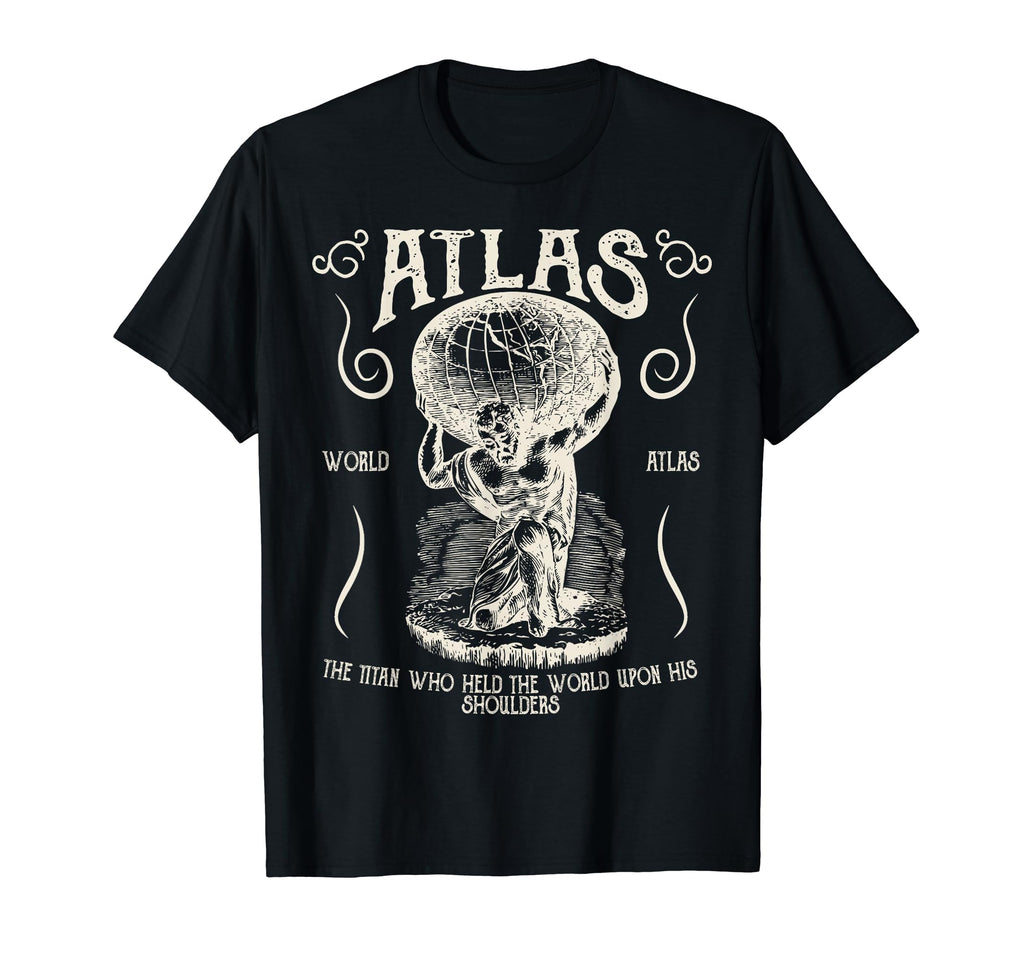 Atlas Distressed Sweatshirt - Unique Graphic Men Women - T-Shirt, Sweatshirt, Hoodie