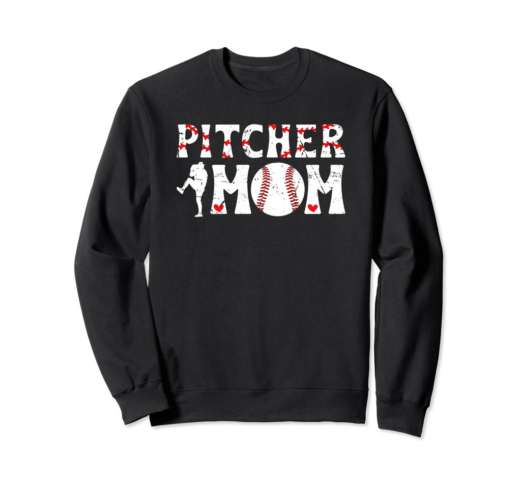 Baseball Pitcher Mom Baseball Sweatshirt - Aesthetic Graphic Unisex - T-Shirt, Sweatshirt, Hoodie